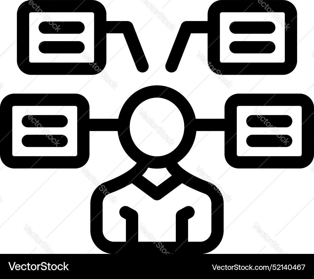 Project manager managing multiple projects Project manager managing multiple projects vector image