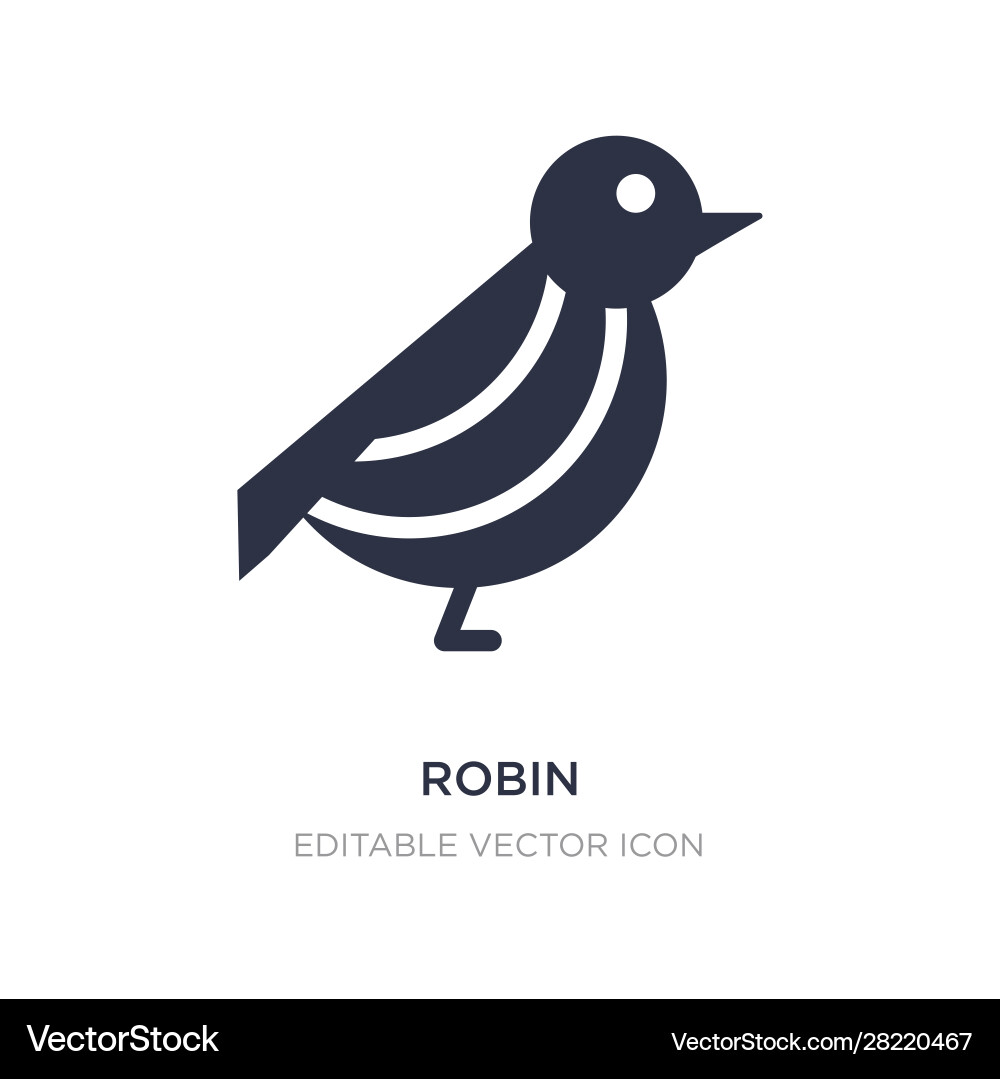 Robin icon on white background simple element vector image