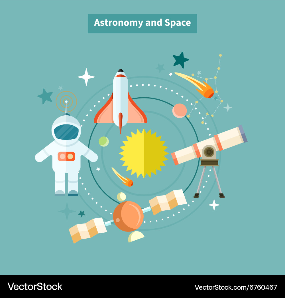 Space Exploration Concepts Vector Image