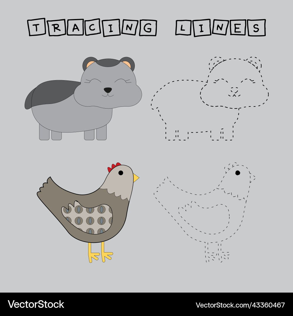 Tracing lines Tracing lines vector image