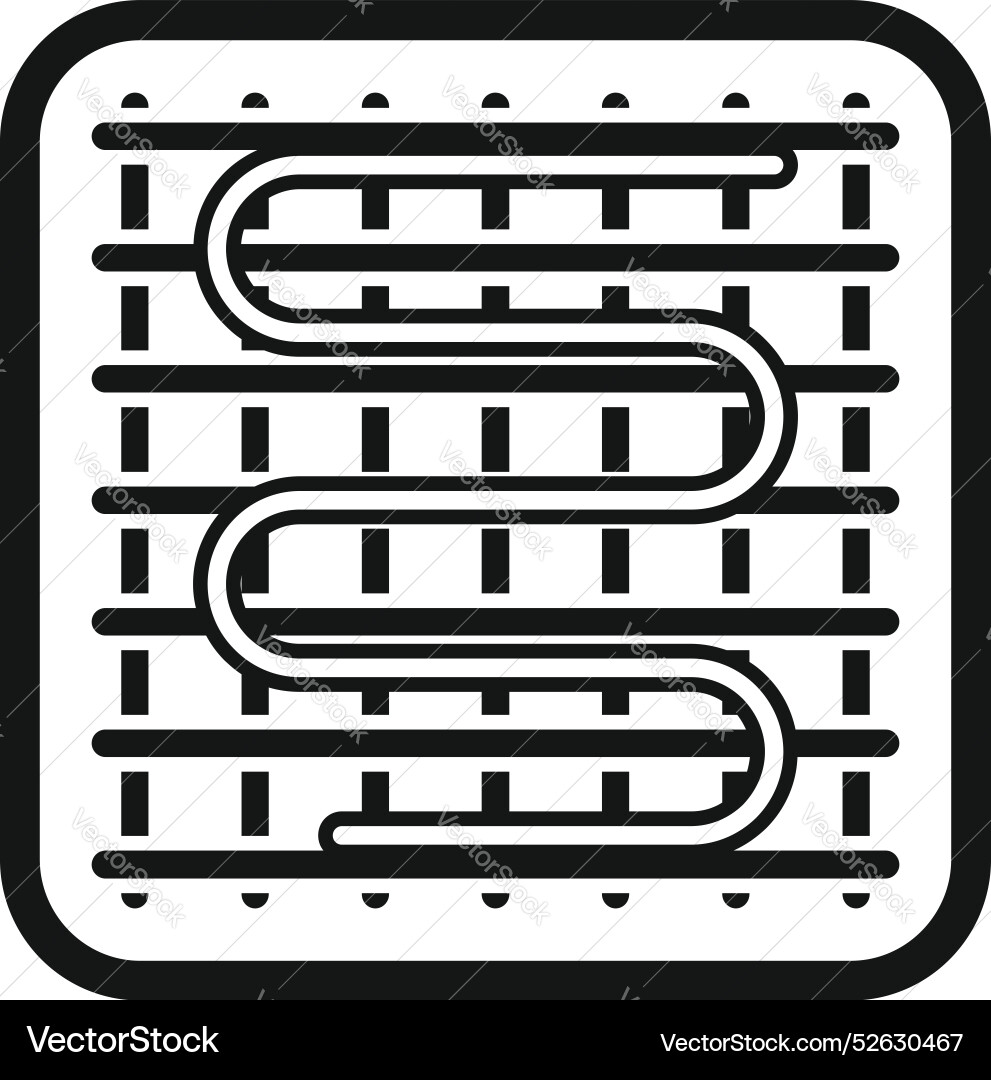 Underfloor heating system installing Vector Image