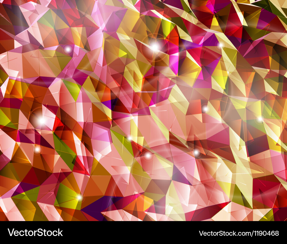 Abstract Red and Gold Triangle Pattern Vector Image