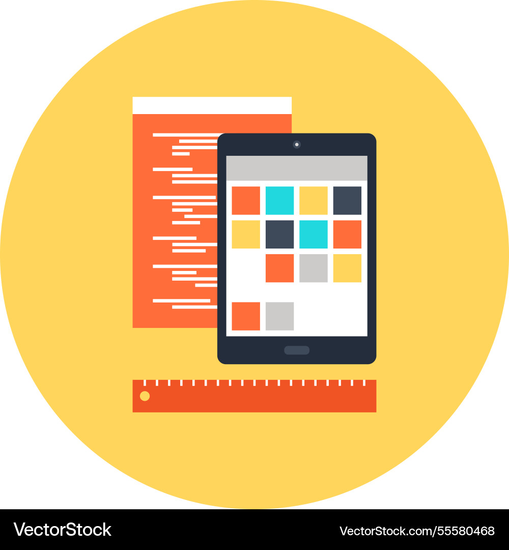 App development flat web icon Vector Image