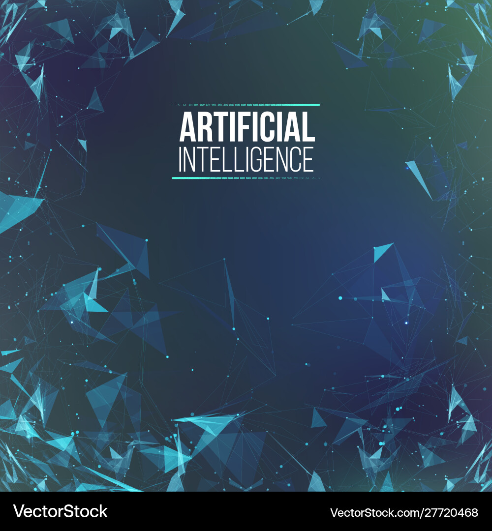 Background 3d grid ai tech wire network Background 3d grid ai tech wire network vector image