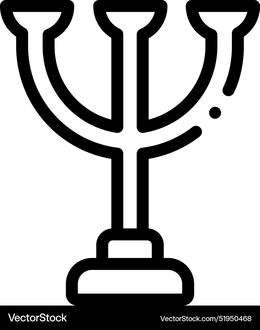 Candelabra icon thin linear style design isolated Vector Image