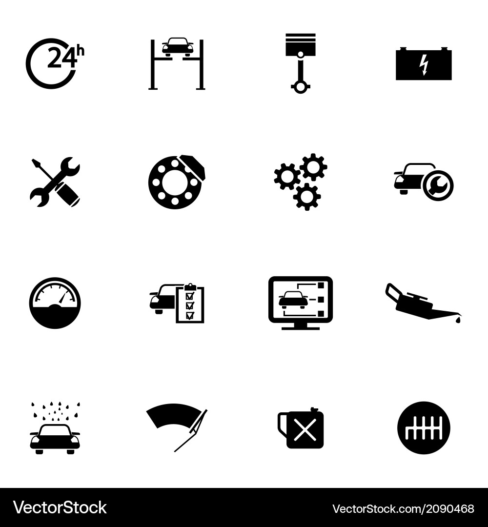 Car Service Icons Set Vector Image