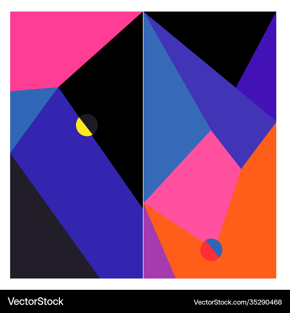 Colorful geometric and curve background pattern Vector Image