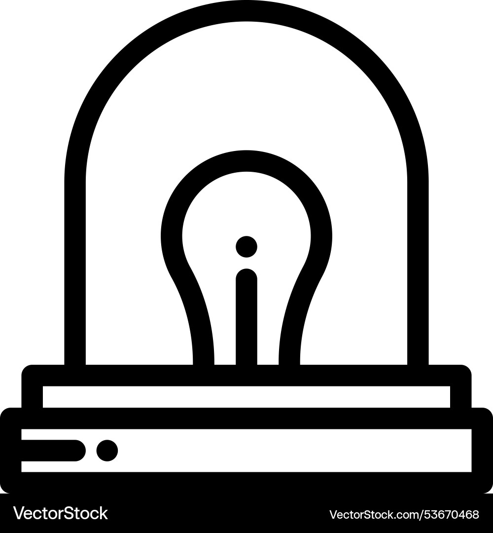 Flashlight icon thin linear style design isolated Flashlight icon thin linear style design isolated vector image