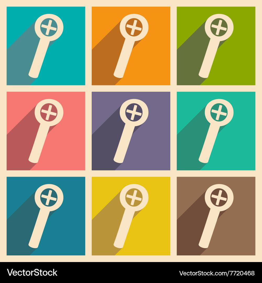 Flat with shadow concept and mobile application vector image