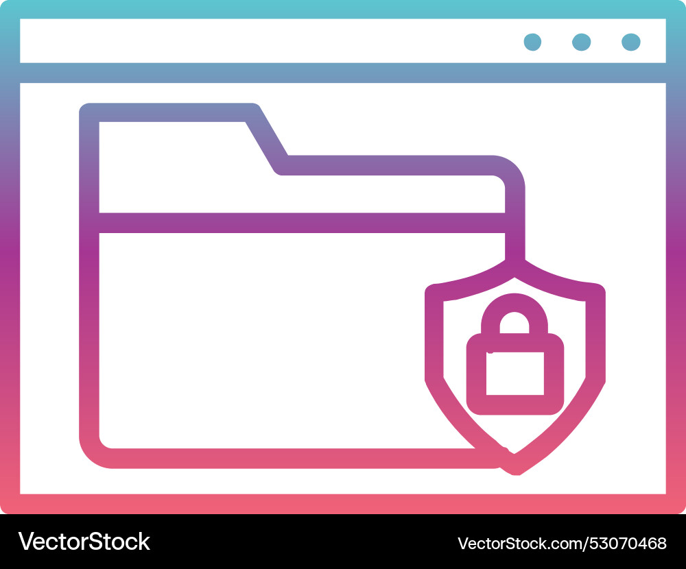 Folder line gradient design vector image