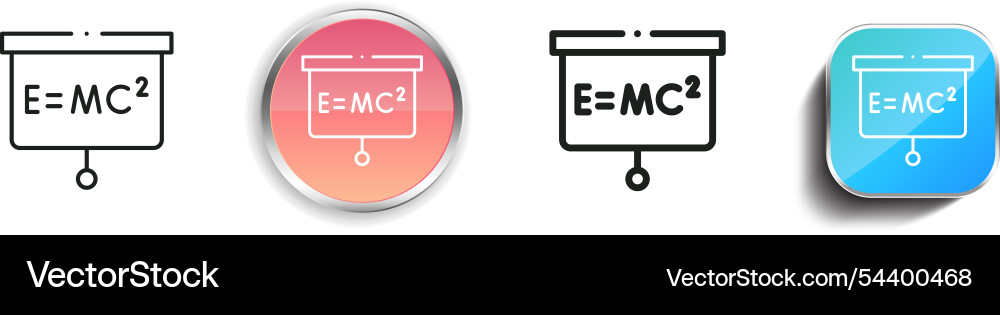 Formula icon thin linear regular and button style Vector Image