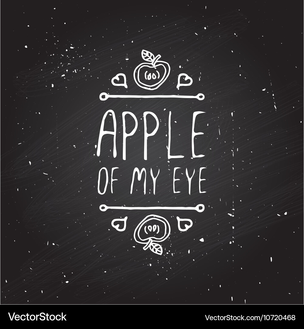 Handdrawn autumn element with text Vector Image
