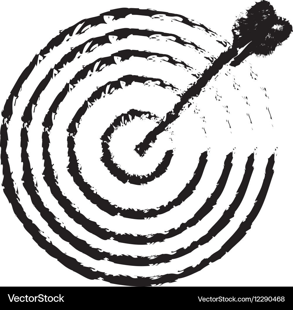 Isolated target dartboard vector image