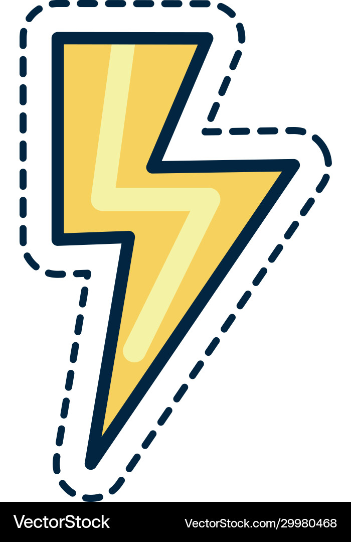 Isolated thunder line fill style icon vector image