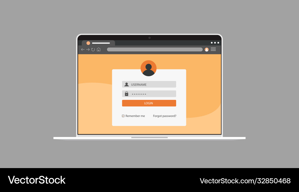 Login user interface sign in web element template Login user interface sign in web element template vector image
