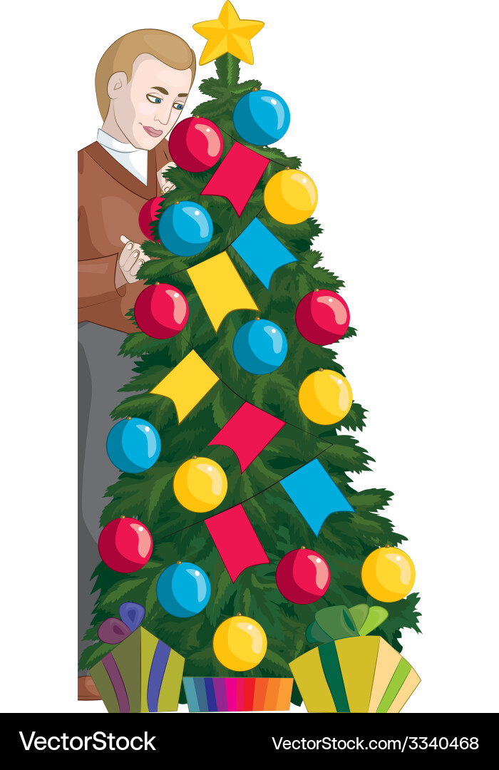 Man and tree Vector Image