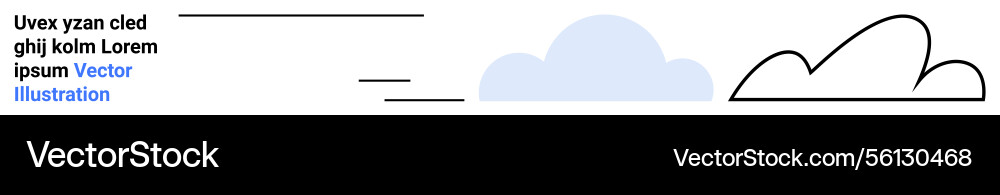 Minimalist cloud design with abstract lines Minimalist cloud design with abstract lines vector image