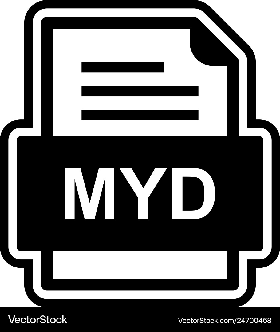 Myd file document icon Vector Image