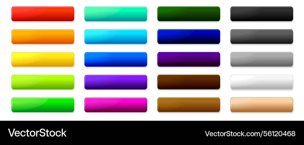 Rechteck Web-Tasten Website 3d-Symbole Rechteck Web-Tasten Website 3d-Symbole vektorbild