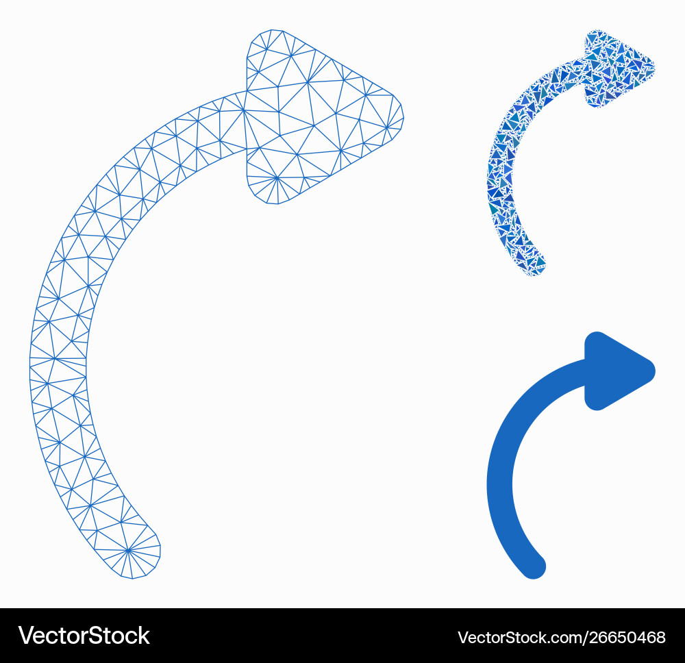 Rotate right mesh network model Rotate right mesh network model Vector Image