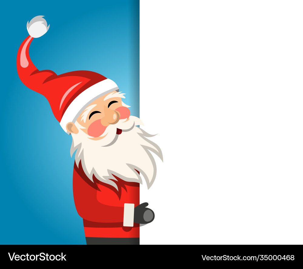 Santa claus cartoon character with clean sheet Santa claus cartoon character with clean sheet vector image