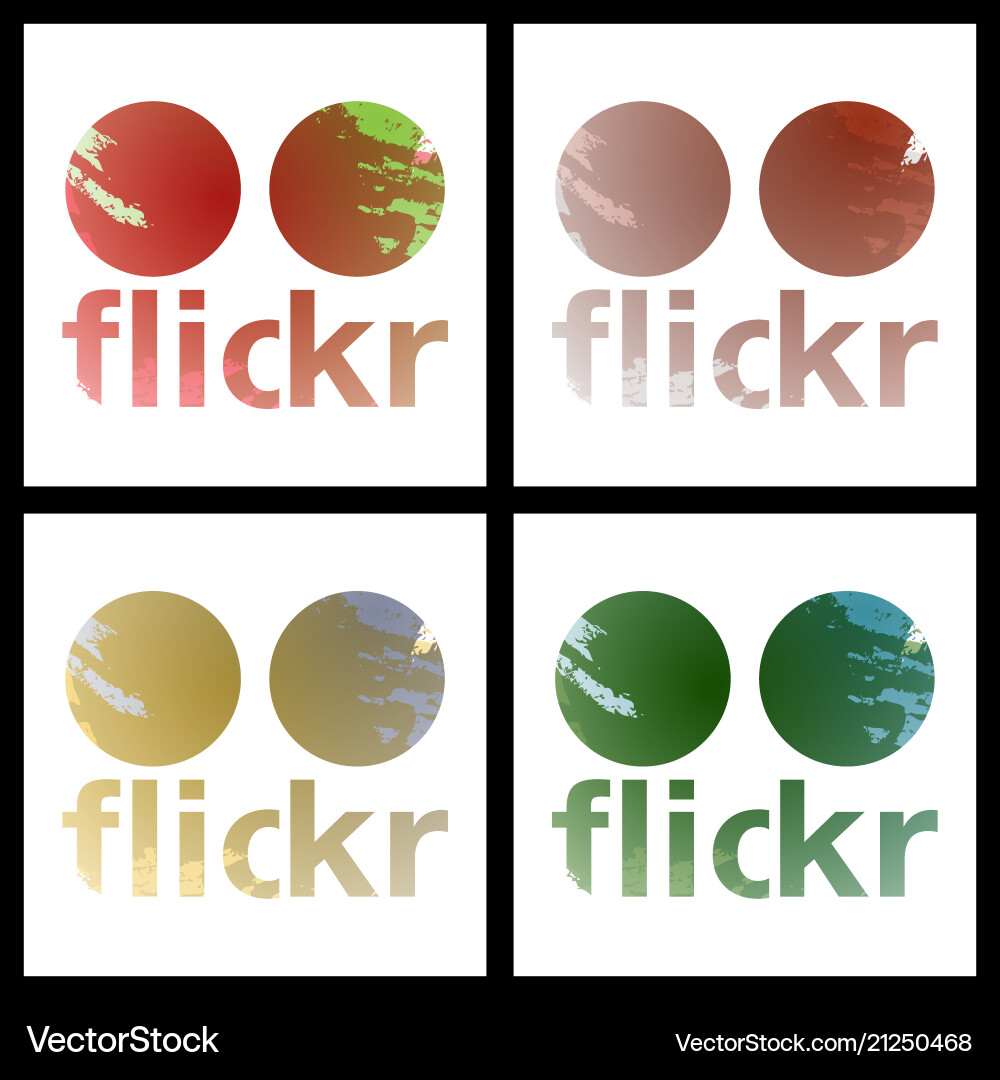 Set of social networking icons web design flat vector image