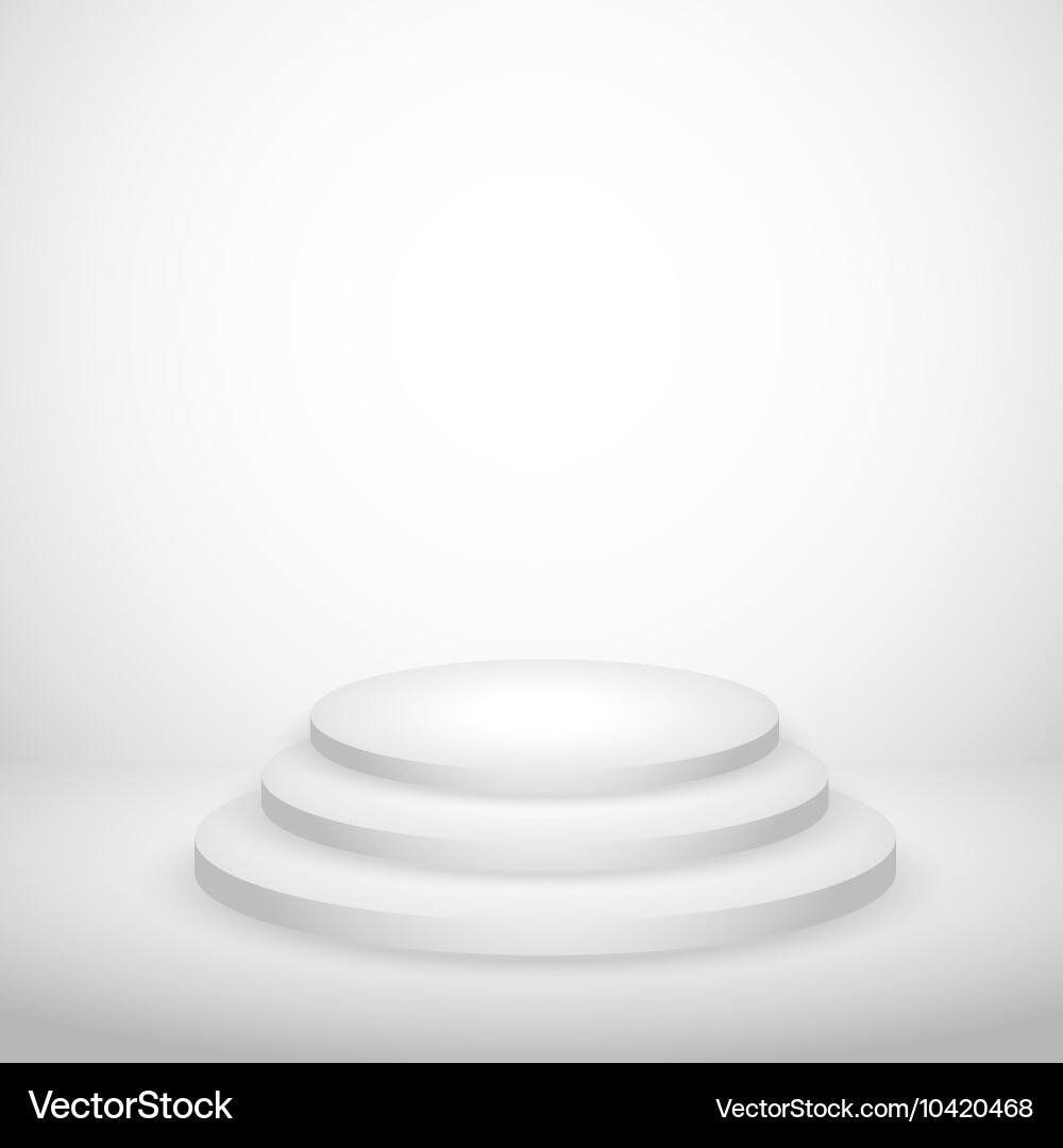 White empty background with podium Vector Image