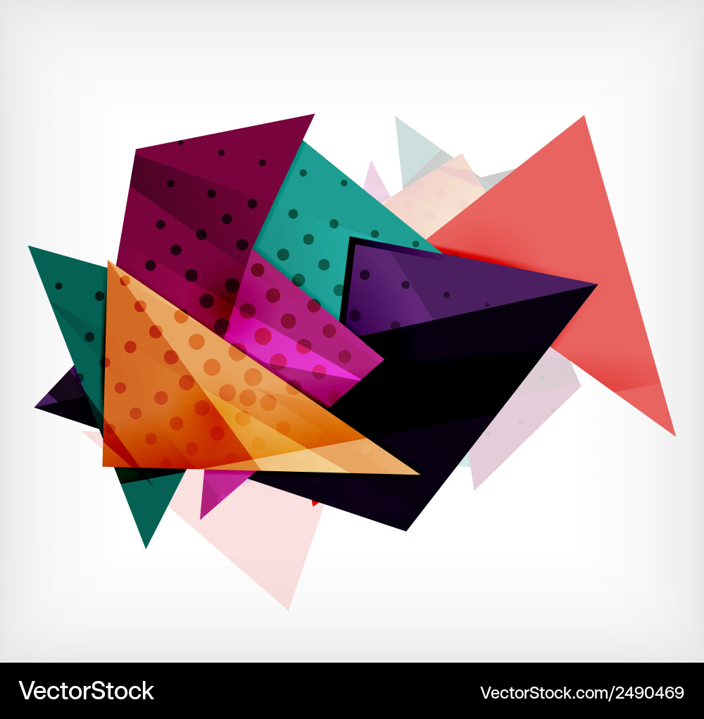 Abstract 3d triangle blank background vector image