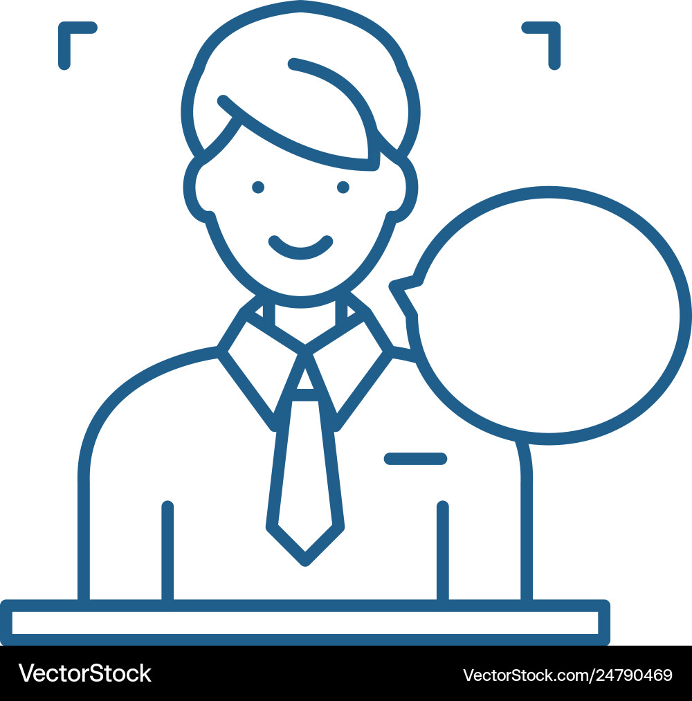 Answers on questions line icon concept vector image