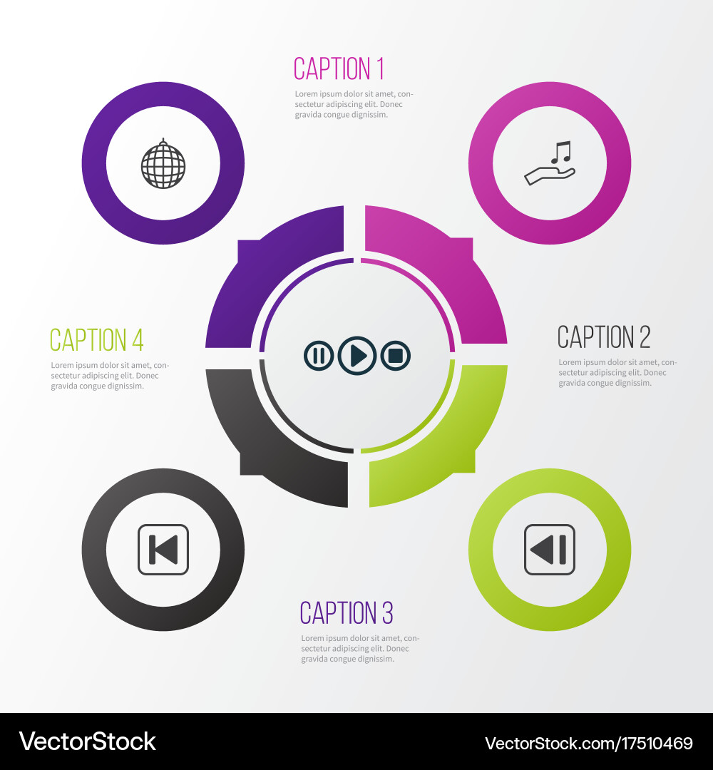 Audio icons set collection of last song ui Vector Image
