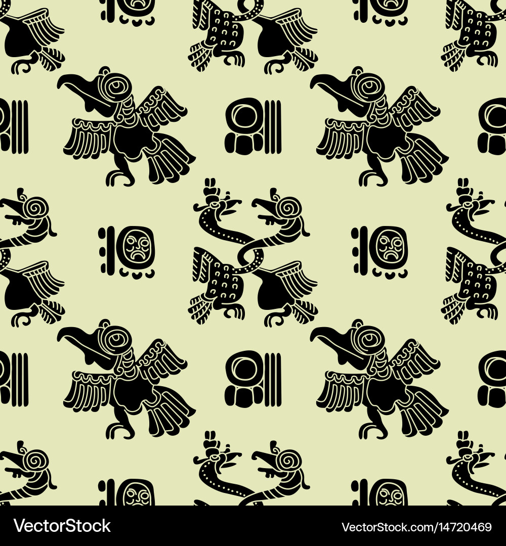 Background seamless pattern in maya style Vector Image