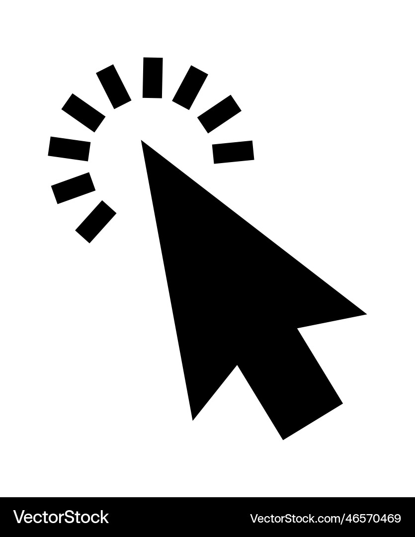 Click cursor set computer pointer hand and arrow Click cursor set computer pointer hand and arrow vector image