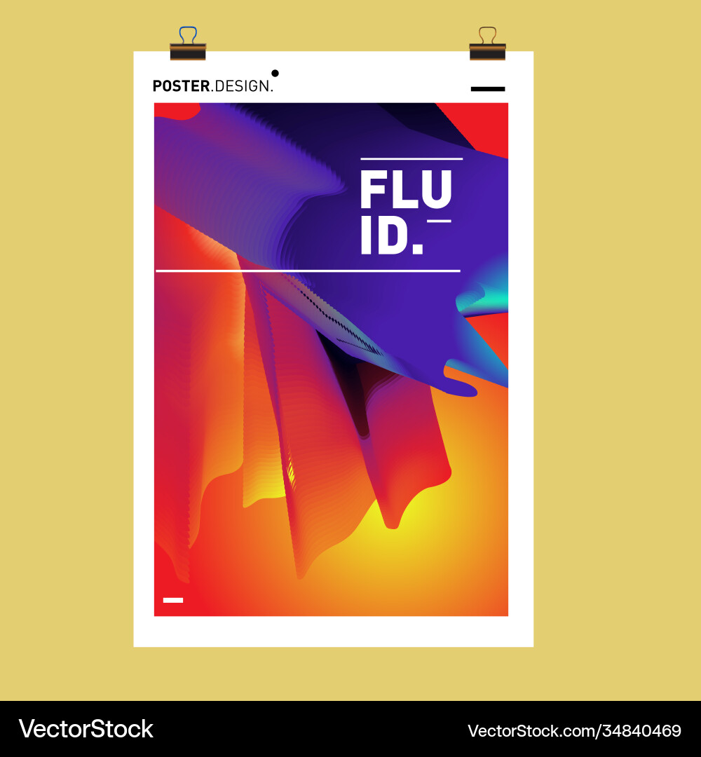 Colorful abstract fluid gradient pattern Vector Image