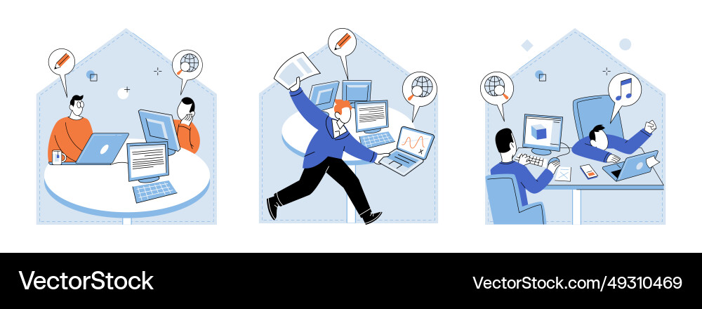 Computer lab the technique metaphor Vector Image