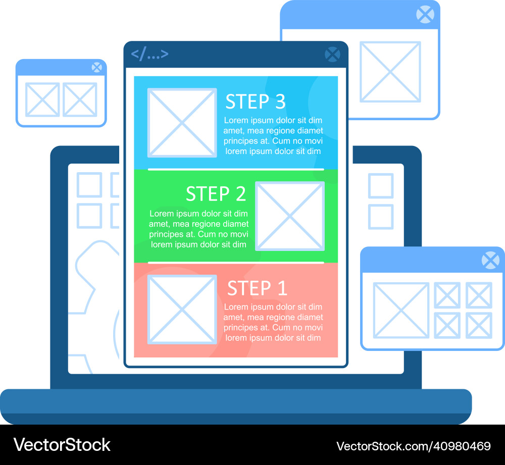 Create website interface infographic chart design Create website interface infographic chart design vector image
