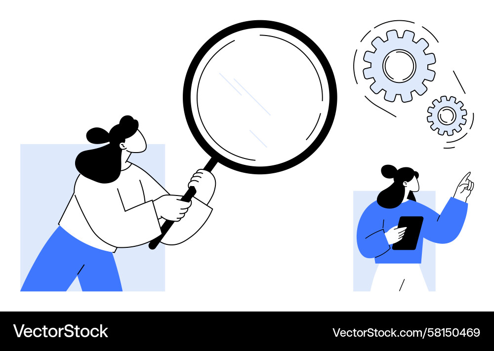 Detailed Analysis & Problem Solving Vector Image