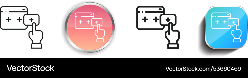 Edition icon thin linear regular and button style vector image