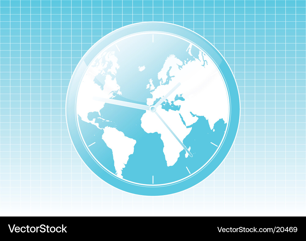 Global clock background vector image