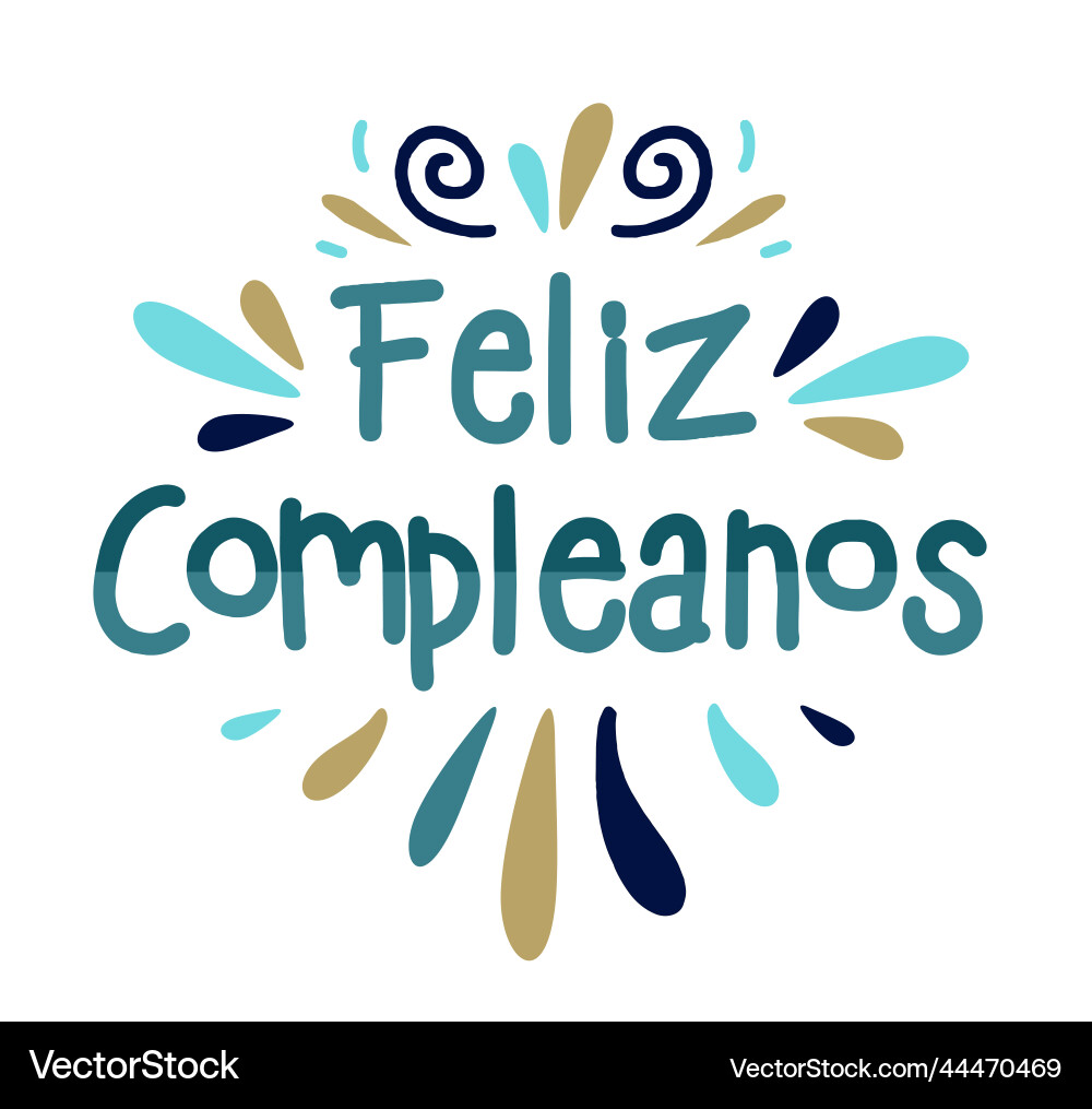 Herzlichen Glückwunsch zum Geburtstag in Spain Schriftzug spanisch