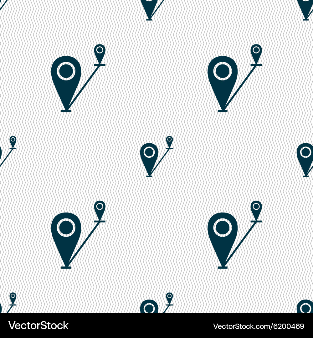 Map pointer icon sign seamless abstract background Vector Image