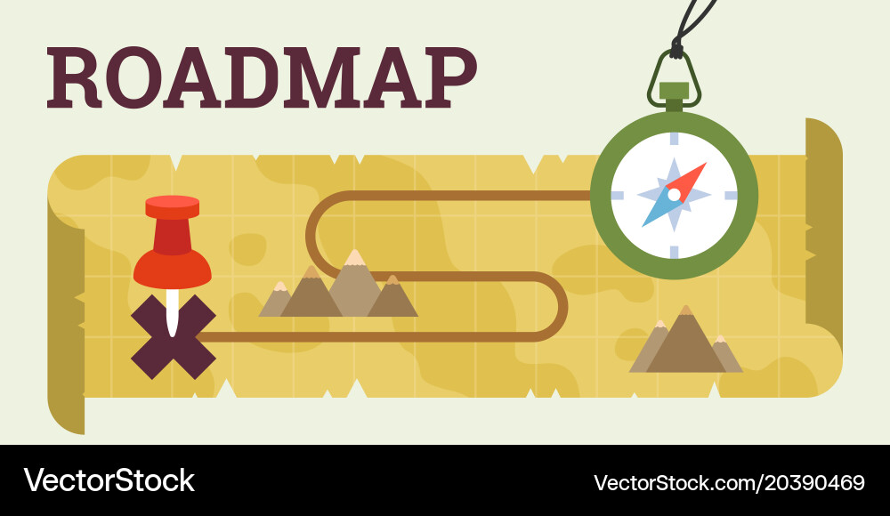Pathways and Navigation Route vector image