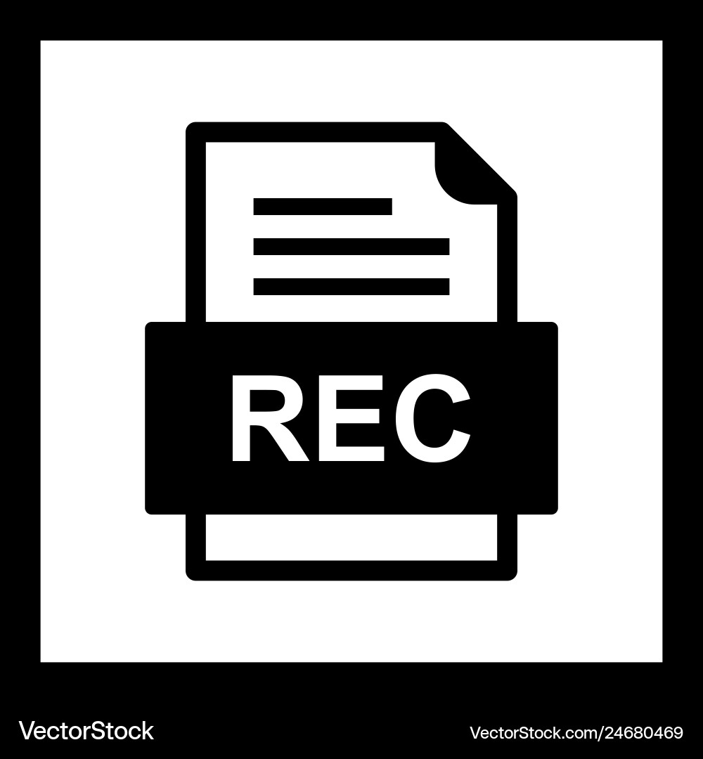 Rec file document icon Vector Image