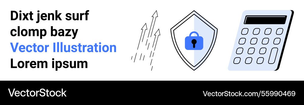 Security and analytics concept with shield arrows Vector Image