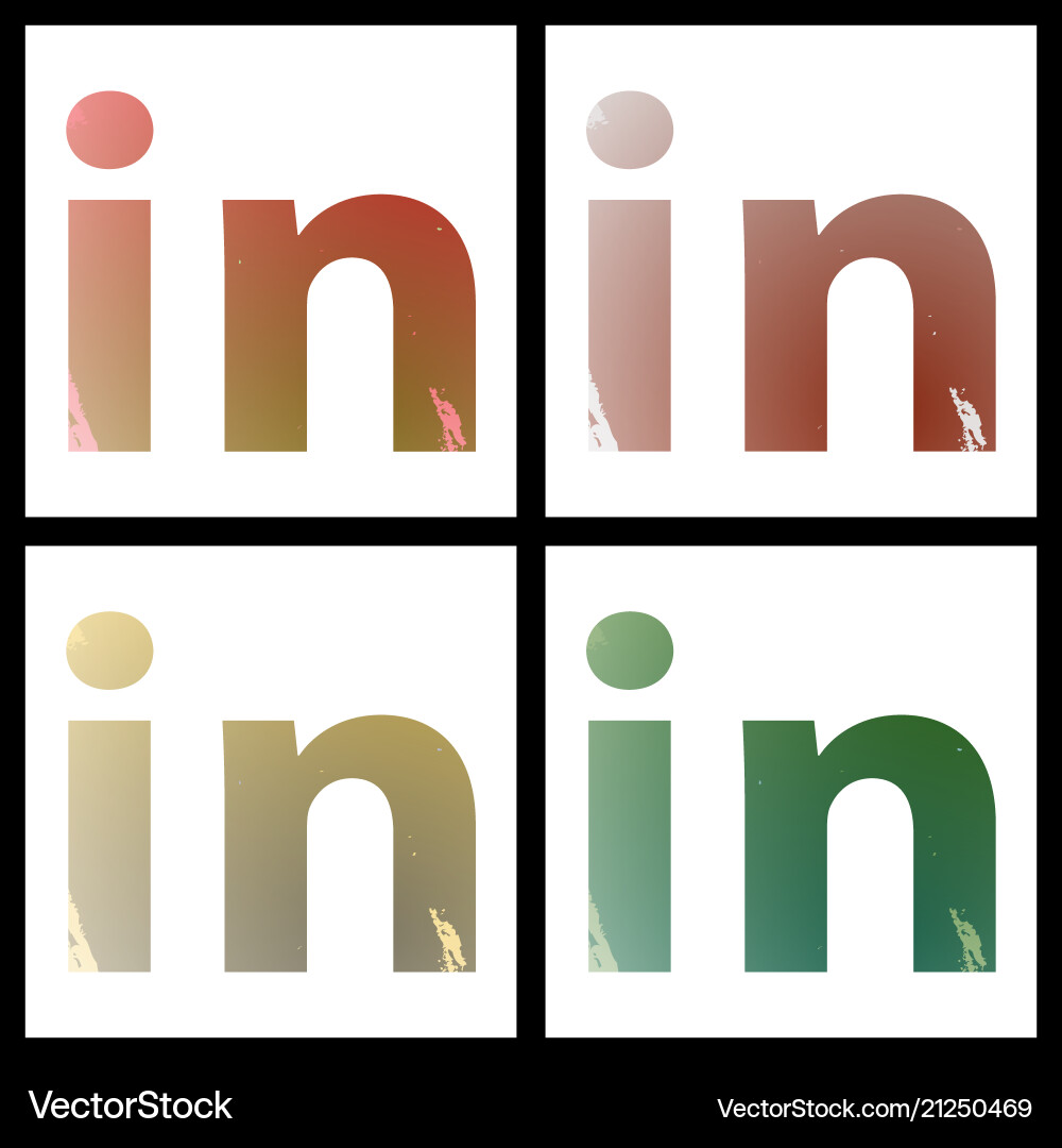 Set of social networking icons web design flat Vector Image