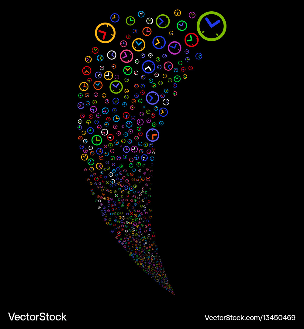 Time random stream Time random stream vector image