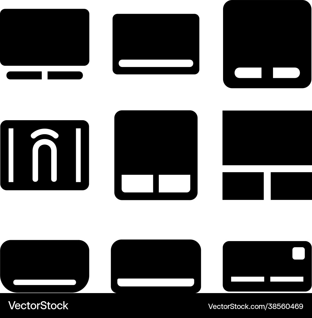 Touchpad icon set Touchpad icon set vector image