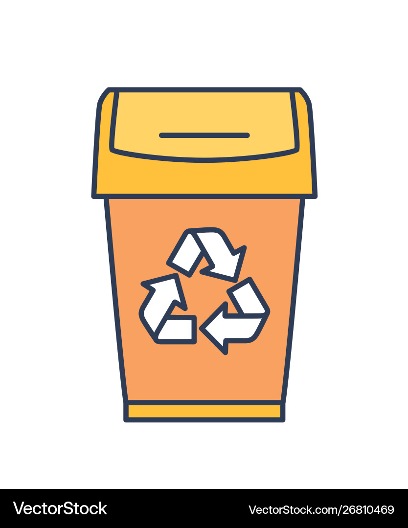 Waste container dustbin trash or garbage can Vector Image