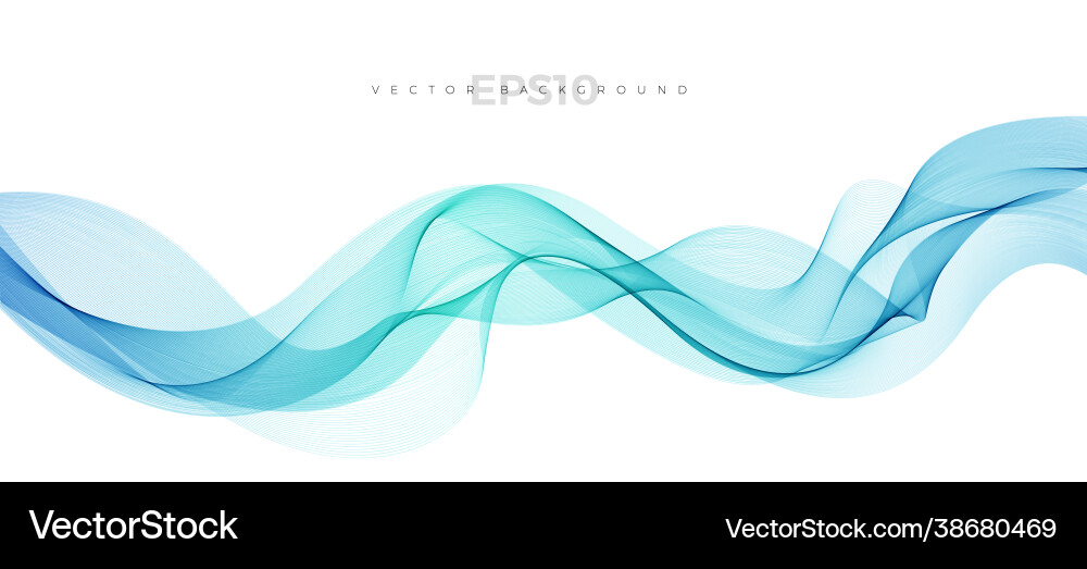 Wave element with abstract green lines Wave element with abstract green lines vector image