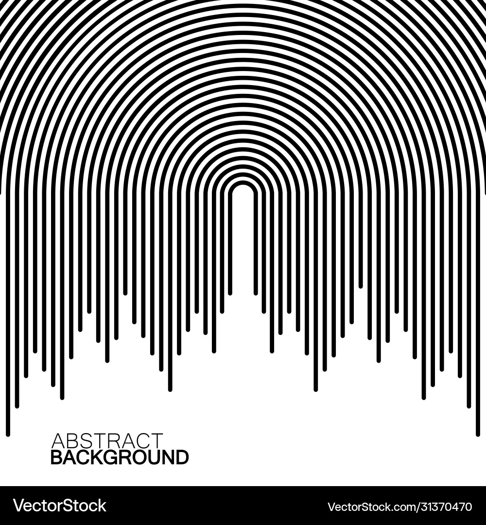 Abstract background semicircles with lines vector image