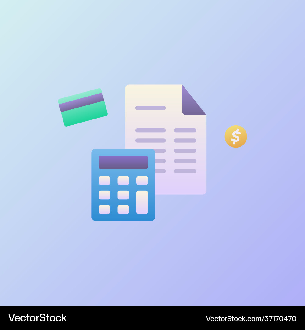 Accounting icons set collection with smooth style Vector Image